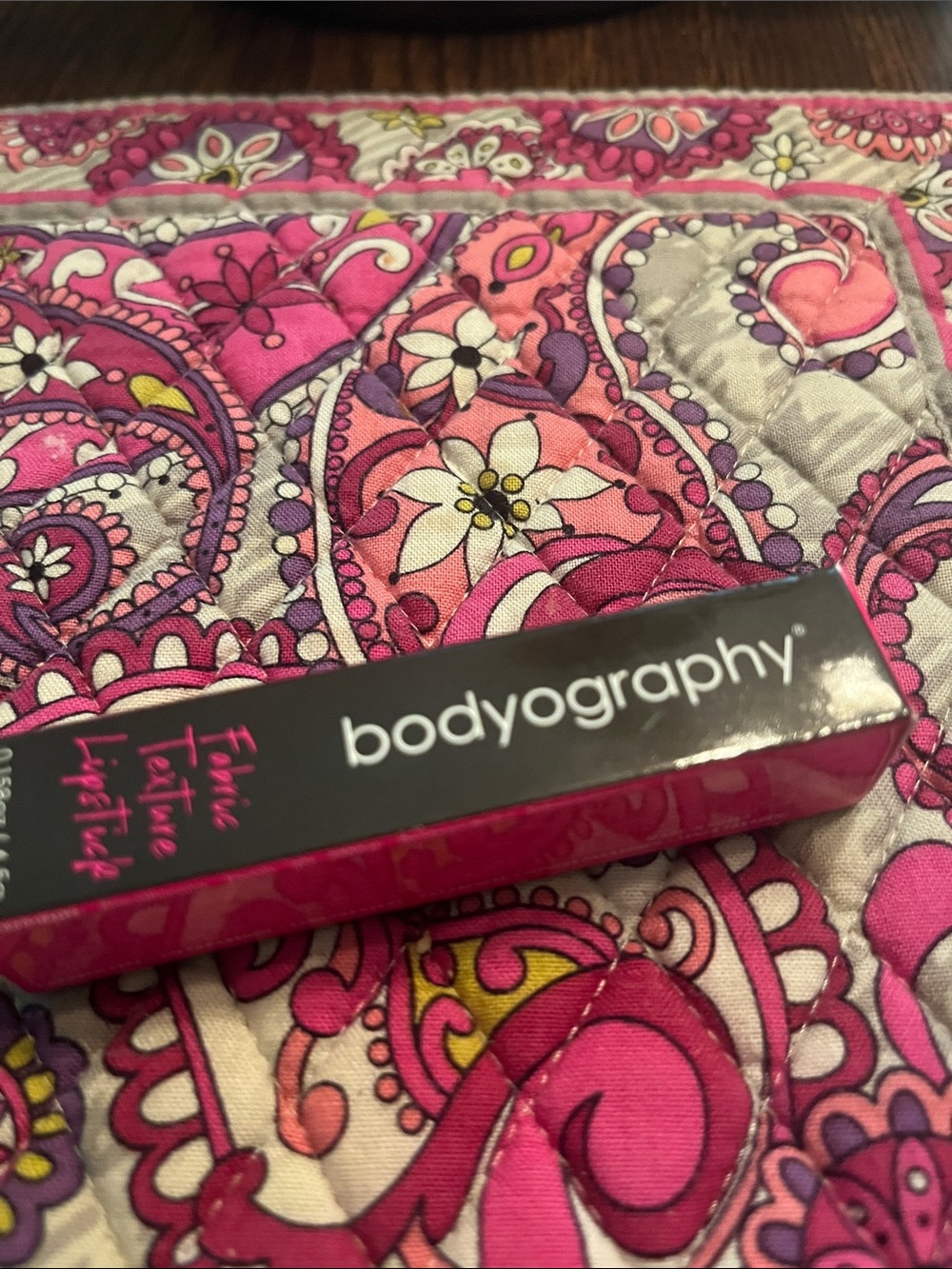 Bodyography Pink Paisley silk fabric texture lipstick 9424